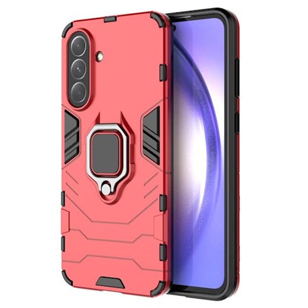 Hybrid Samsung Galaxy A36 cover med støttefod og bilmontering - Rød