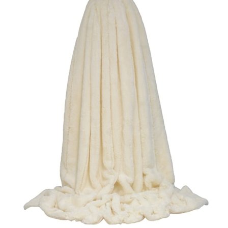 Riva Home Empress Faux Fur Throw 140 x 200cm Cream