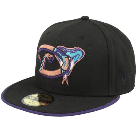 New Era - MLB Zwart fitted Cap - Arizona Diamondbacks Team Colour Split 59FIFTY Ari Black Fitted @ Hatstore