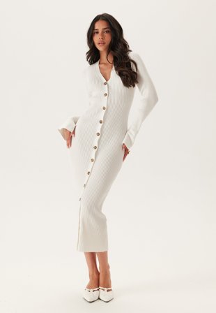BUBBLEROOM - Knitted Cardigan Dress - Offwhite