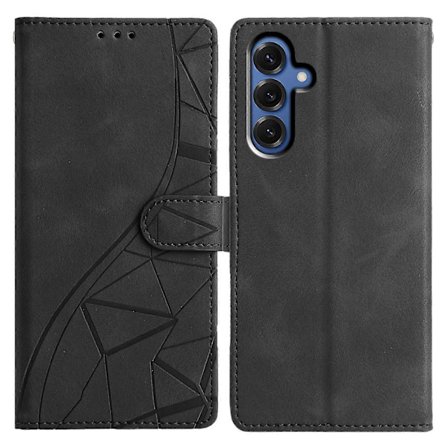 Kompatibel med Samsung Galaxy A34 5G Pung Etui Stativ Præget Trekantmønster Læder Telefon Flip Etui Multicolor