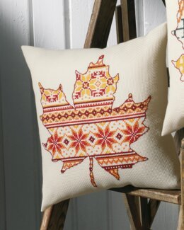 Kissen Blatt mit Muster