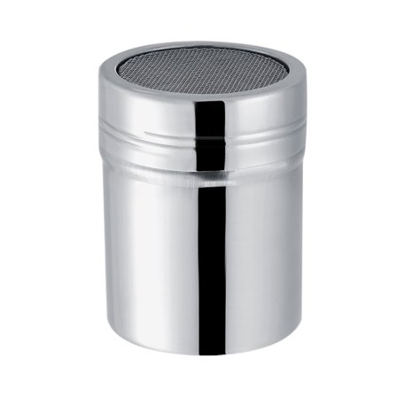 Kakao pulver shaker i rostfritt stål Choklad florsocker shaker sil (S)