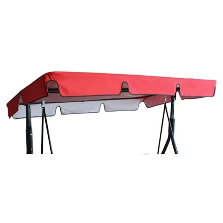 Ersättningstak Universell 3-sits Gungersättningsskydd Markis (Endast Taköverdrag) 16411415cm Röd