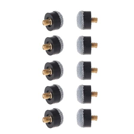 10 st/ set Skruva på spetsar 13 mm ersättningskösspetsar för biljardköer och snooker, spetsar för poolköer, hårda läderskruvspetsar