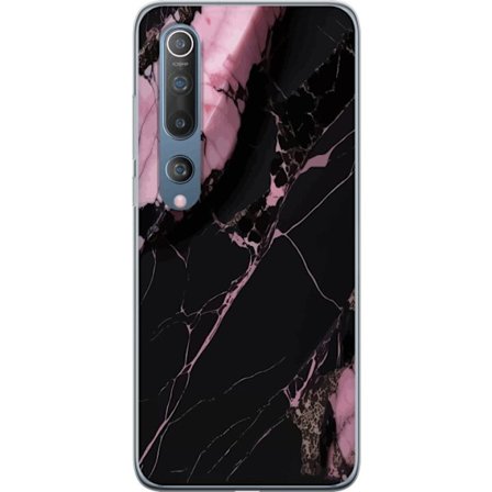 Kompatibelt Mobilskal till Xiaomi Mi 10 5G Svart rosa marmor