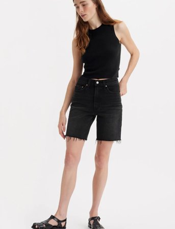 Levi's Ribcage Bermuda Short Goth Pri - Black - 29