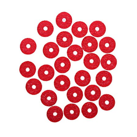 90 stk. Filtskiver for regulering av fremre skinne på piano keyboard, reparasjonsdeler (rød)