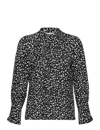 Slflivia Ls Aop Top Black Selected Femme