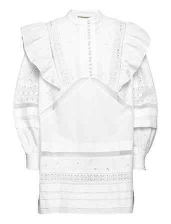 Prim Broderie Dress White AllSaints