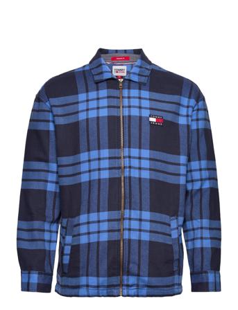 Tjm Buffalo Check Zip Overshirt Overshirts Multi/mönstrad Tommy Jeans