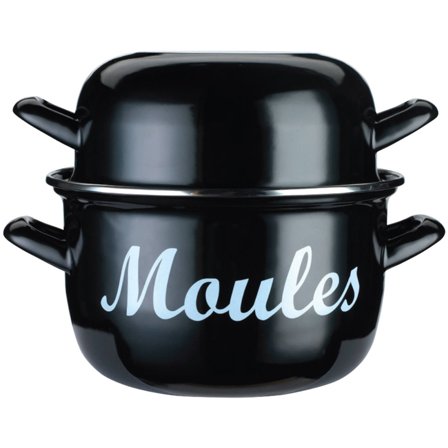 Kitchen craft Muslinggryte Svart Emalje Stor