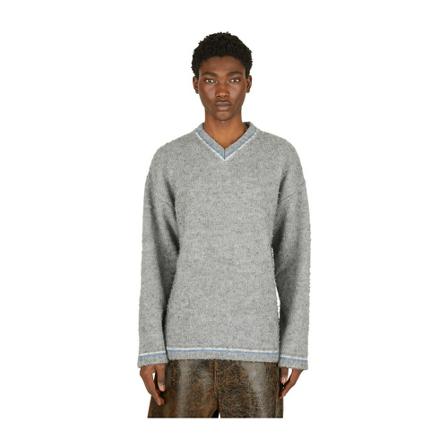 ERL V-neck Knitwear , Grijs , Heren , Maat: XL Truien & Vesten