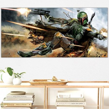Skilt / Tavle - Boba Fett Star Wars - 126x59 cm - Veggdekor