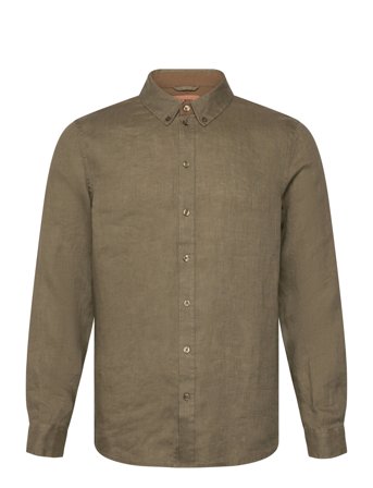 Mmgtheo Linen Shirt Khaki Mos Mosh Gallery