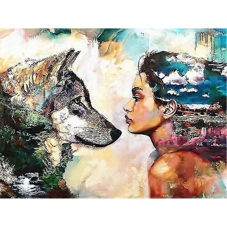 DIY Måla Efter Nummer Porträtt Kit för Vuxna