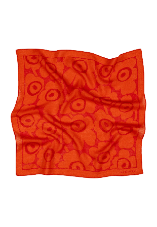 Marimekko Kuittaus Unikko Scarf Halsdukar & scarves Dam Orange 60 X