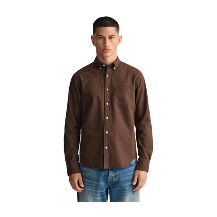 Gant Overhemd , Bruin , Heren , Maat: 3XL