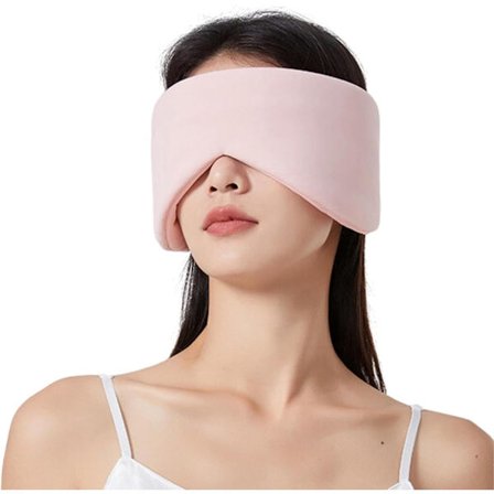 Dobbeltsidet øjenmaske - rejse sovemaske - 66x12 cm (pink)
