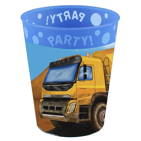 Byggarbetsplats Flergångsmugg 250ml - Grävmaskin Kalas Dekoration - Kalaslagret.se