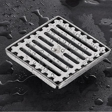 Gulvrist med avtakbart rist i rustfritt stål for bad, dusjrom, toalett, hage, rustfritt, 1 stk