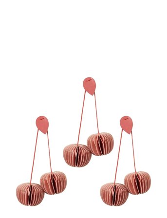 Broste Copenhagen Cherry Ornaments - Pink - L:3CM