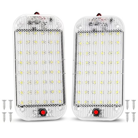 Led-sisävalo 10w 48 Led Universaali Kirkas Sisävalo Kytkimellä 2kpl