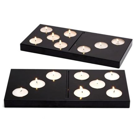 Värmeljushållare Peleg Design - Domino Black