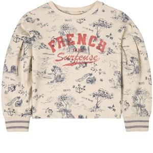 Kids - IKKS White All Over Print Sweatshirt 4 years - Jumpers and knitwear - 4 years - Cream - Mädchen