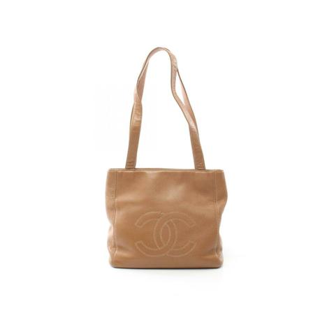 Chanel Vintage Pre-owned Tote Väska beige, Dam Vintage Väskor, Dam, Storlek: ONE SIZE