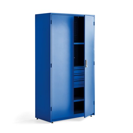 Werkzeugschrank SUPPLY mit Codeschloss, 1900 x 1020 x 500 mm, blau