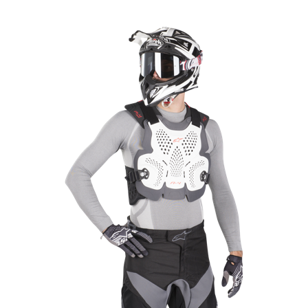 Pettorina Alpinestars A-4 Max Bianco-Antracite-Rosso 2XL