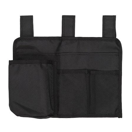 Nylon Seng Opbevaringspose Hængende Organizer Taske til Kollegie Soveværelse Hospital Baby Seng Sort