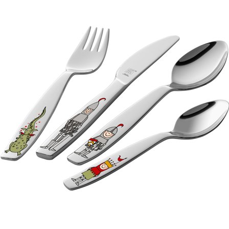Zwilling Riddaren Eckbert børneservice 4 dele, rustfrit stål - Sølv | KitchenOne