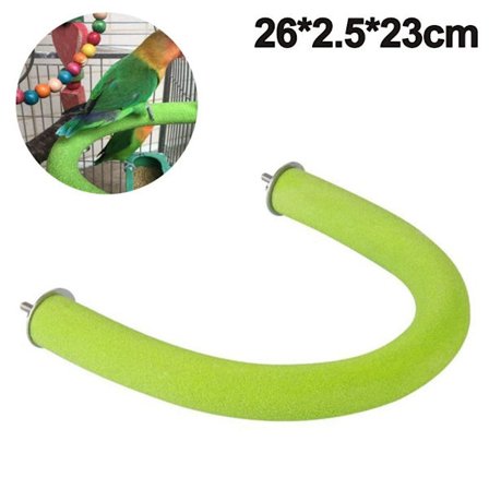 Papegøje siddepind, U-formet, med slibemund, grøn KLB