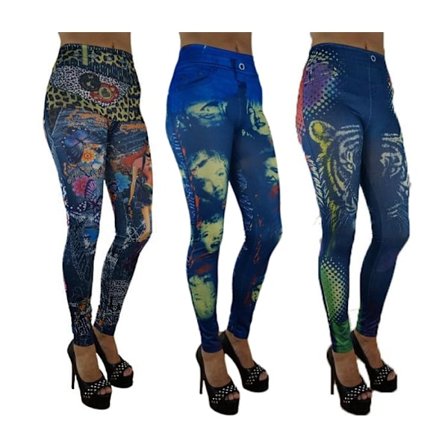 Sömlösa Mönstrade Leggings 3-pack