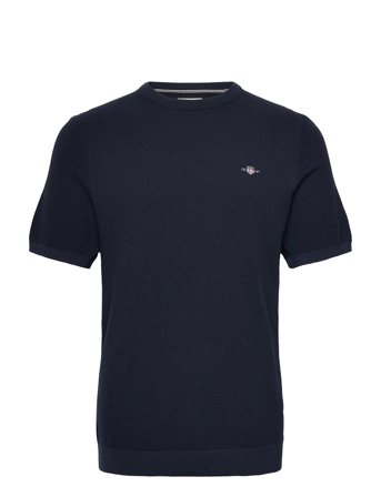 GANT | Micro Textured Cotton Ss C-Neck | XL