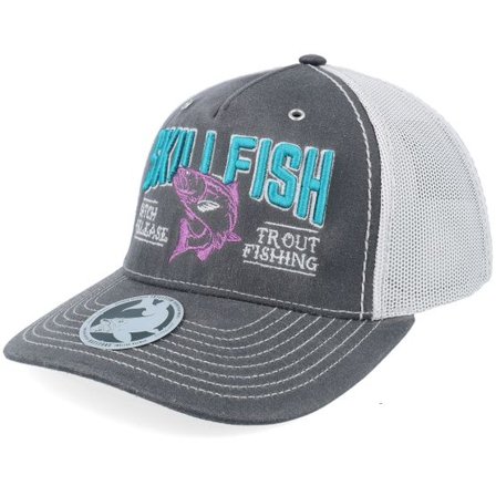 Skillfish - Grå trucker Keps - Trout C&r Logo 3d 112wh Split Rhino/Light Grey A-Frame Trucker @ Hatstore