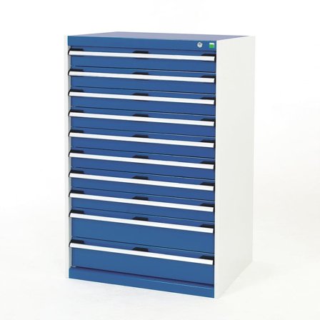 Industrial drawer cabinet BOTT , 800x650x1200 mm, 10 drawers