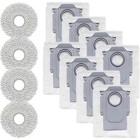 12 Pölypussia 35A / QR 798 / QR 598 Robotti-imurille - Sisältää 4 Liinaa & 8 Pölypussia