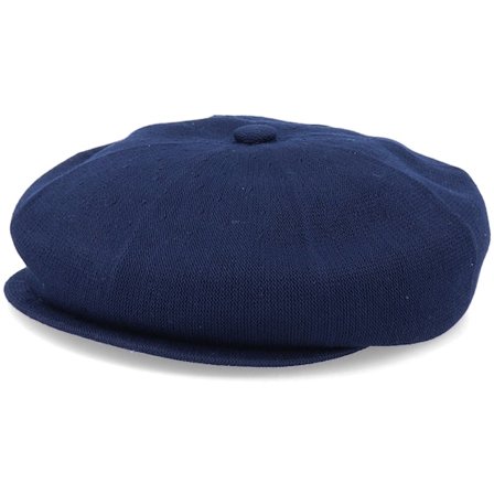 Kangol - Bamboo Hawker Dk Blue Flat Cap Flatcap Blue Cap - @ Hatstore