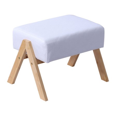 Ottomansk fotpall med tygskiva och bambuben