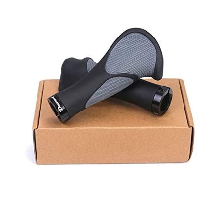 Ergonomiske styrgreb til MTB, trekkingcykel, elcykel, citybike, racercykel og foldecykel med to sider, lock-on design lavet af skridsikkert gummi