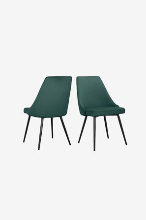 Loft24 - Spisebordsstol 2Pk Natascha - Grøn - Stole - Fra Homeroom