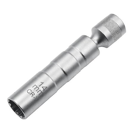 14mm Tynnvegget Magnetisk Svingbart Tennpluggsokkel Driv Tennplugg (1 stk, sølv)