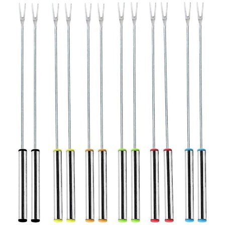 Fondueost-pinner Fondue Sett For Maker Sveitserost, Rustfritt Stål Fonduegafler Marshmallow Ro (FMY)