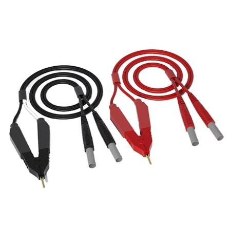 Kelvin Test LCR Ledninger Bunnmotstand 4-Ledninger 4mm Lantern Plugg Klips Orichalum Belegg Kelvinsonder