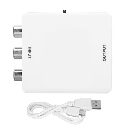 RCA till HDMI-omvandlare Kompositljudvideo CVBS till HDMI Multimediagränssnittsbox