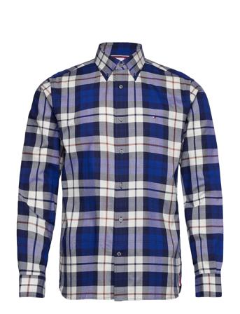 Oxford Blackwatch Rf Shirt Skjorte Casual Blå Tommy Hilfiger