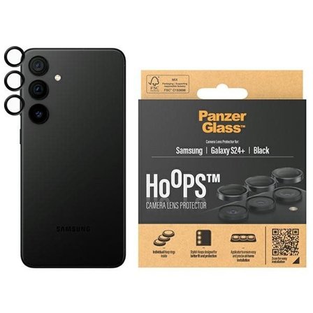PanzerGlass Hoops Kameraskydd för Samsung Galaxy S24+ - med svart ram